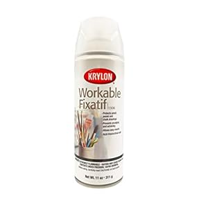 Krylon Fixative Aerosol Spray Provides Lasting Protection for Pencil, Pastel and Chalk Drawings But Can Be Erased to Rework Your Art (Pkg/4)