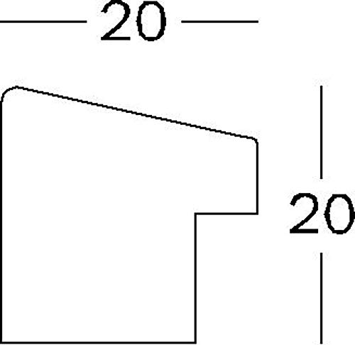walther design Bilderrahmen nussbaum 50 x 70 cm mit Passepartout, Fiorito Holzrahmen EF070N – Ansicht 5