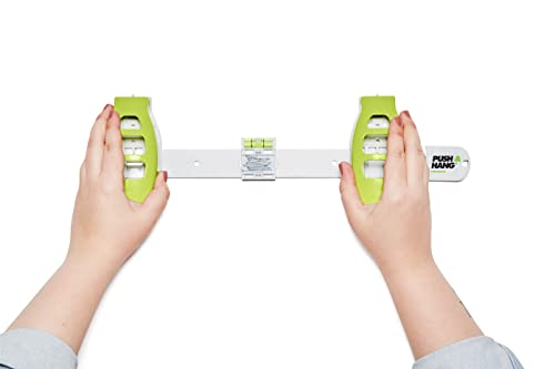 Image of Hangman Push & Hang Pro Picture Hanging Tool Kit with Nails and Level for Wall Art Pictures Frames Green ‎PHLA-18