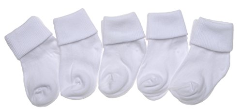 Preisvergleich Produktbild WB Socks 5 Paar Babysocken mit oberer Umrollung, einfach weiß