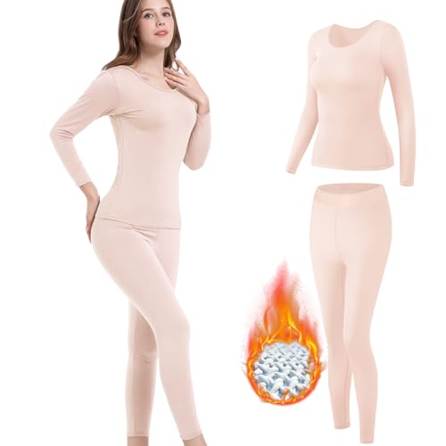 La Mejor Lista de Térmicos para Mujer para comprar online. 48 Ropa Termica Mujer Frio,Ropa Interior Térmica para Mujer,Ultrasuave,Conjunto de Capa Base Superior e Inferior,Conjunto de Pantalon Termico y Blusa Termicos,pare Vida Diaria(Mujer,...
