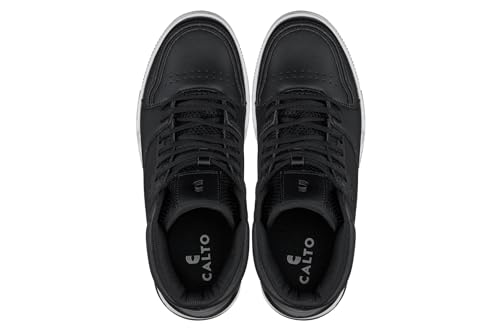 CALTO Men's Invisible Height Increasing Elevator Shoes - Lace-up Sporty High Top Sneakers - 3 Inches Taller4