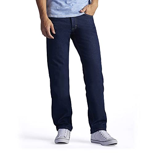 Image of Lee Men's Cotton Blend and Polyester Regular Fit Straight Leg Jeans