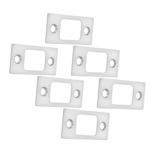 CTIRCHIU 6個 デッドボルト用鋼製ストライクプレート 耐久性高く簡単取付 ドアラッチ受け具として網戸やスライドドアにも対応 セキュリティ