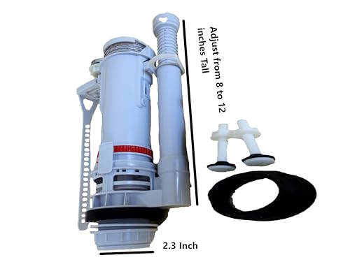 SIAMP Replacement Kit for Single Flush Valve with Two inch Flush Valve for Two Piece Toilets with Top Button Flush System