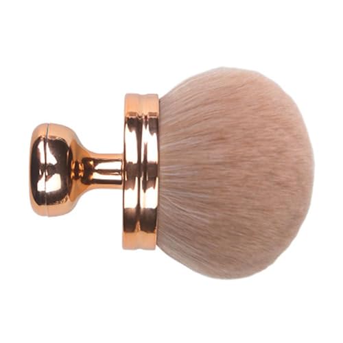 FDEETY Pinceau Champignon Luxueux Manche Doré Blush Poudre Kabuki Professionnel Maquillage Visage