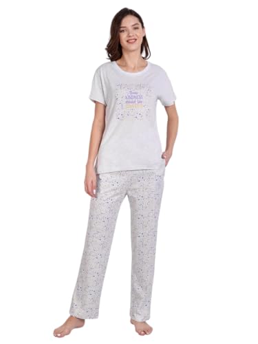Image of Bedtime story Cotton Night Suit for Women Girls | Women's Cotton Printed Pant & Top Night Suit Set Pyjama Set Sleepwear Nightwear Nightdress Loungewear
