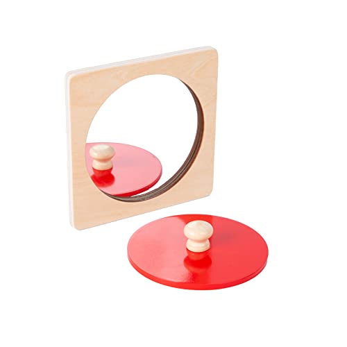 Montessori Baby Toys Play Kit - Mirror, Peekaboo, Knob Puzzle, Spinning Drum, Rainbow Ball - 6-12 Months Toddlers - Image 8