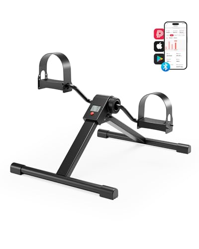Copant Bicicleta Estacionaria con Resistencia Magnética Ajustable,Bicicleta Estática para Interior con Pantalla LCD y App,Capacidad de Carga de 136 kg