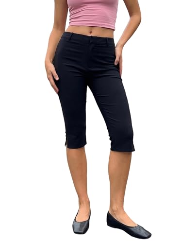 Pantacourt de golf femme taille basse avec fente élégante