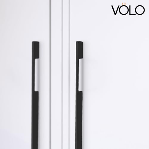 Image of VOLO Wardrobe Cabinet Handle - Multi-Use Pull Handle for Wardrobe, Drawer, Sliding Closet, and Door in Kitchen, Office, and Bedroom Pack of 1 (Black, 900MM (36 Inch))