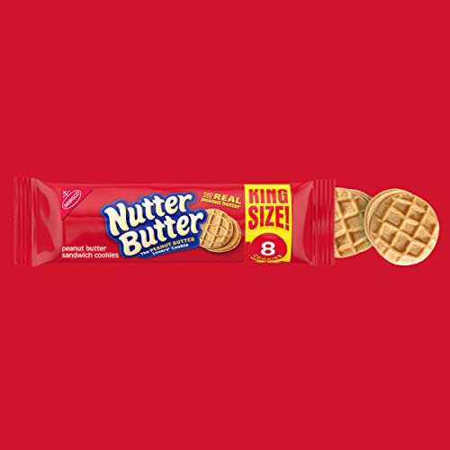 Image of Nutter Butter Peanut Butter Sandwich Cookies, King Size, 3.5 oz