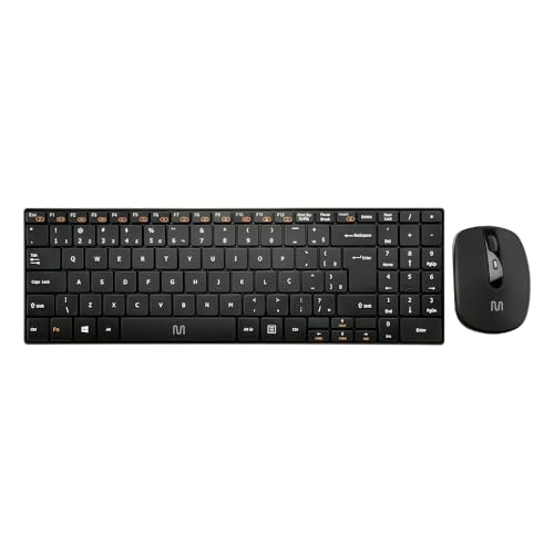 Kit Teclado e Mouse sem Fio Slim Multi conexão USB Preto - TC202