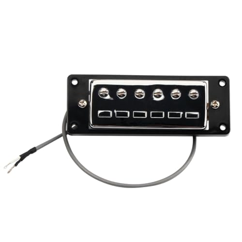 Totority ミニハムバッカー ブラックフレーム エレキギター対応 ブリッジ ネックピックアップ クリアサウンド ポール間隔