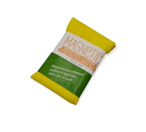 2 Panni Magnetic Magico Pulizia Microfibra 44x44 CM, Panno Multiuso per Finestra Specchio Vetro, Asciugamani per Cucina Auto Moto Bagno Ufficio Casa