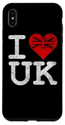 I LOVE HEART THE UK �C�M���X ���j�I�� �W���b�N�t���b�O �X�}�z�P�[�X iPhone XS Max �p