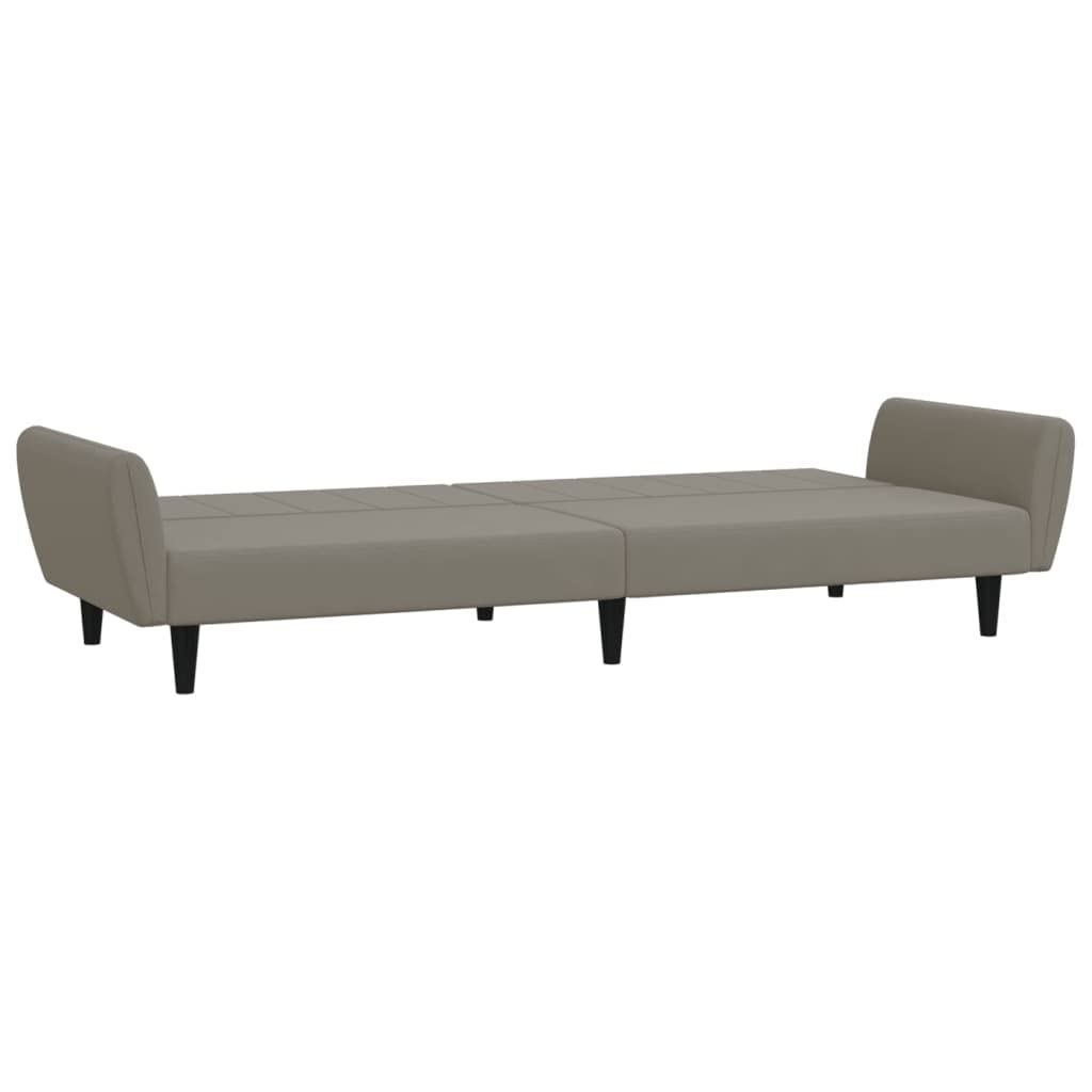 Canapé-lit 2 places en velours gris clair avec fonction de sommeil, peu encombrant et extensible, meuble rembourré robuste pour salon, chambre d'amis, bureau et home cinéma, canapé confortable