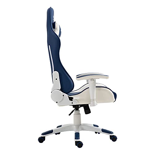 Cadeira Gamer MX5 Giratória Branco e Azul Marinho MYMAX