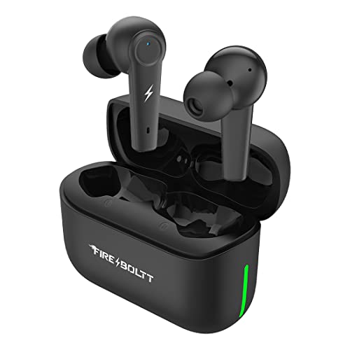 Image of Fireboltt Fire Pods Vega 811 TWS earbuds with captivating RGB lights, Bluetooth 5.3, Gaming Mode, Quad Mic ENC, and voice assistance (Black)