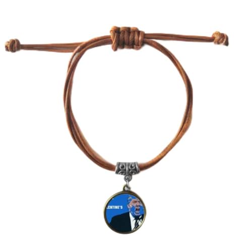 Bracelet Trump amusant en cuir pour couple parfait lors des soirées