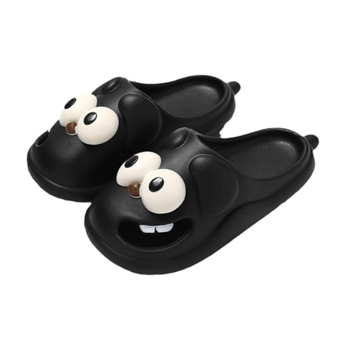 Big Eyed Dog Shaped Slippers Funny Kiss Slippers for Swimming Pool Summer Beach Bathroom Non-Slip PVC