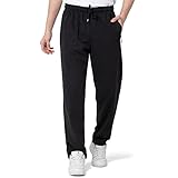 Smith & Solo Jogginghose Herren – Baumwolle Sporthose mit Reißverschlusstaschen Lang, Freizeithose Trainingshose, Sport Hosen Männer, Sweatpants Jogger, Laufhose Baumwoll (Schwarz, L)