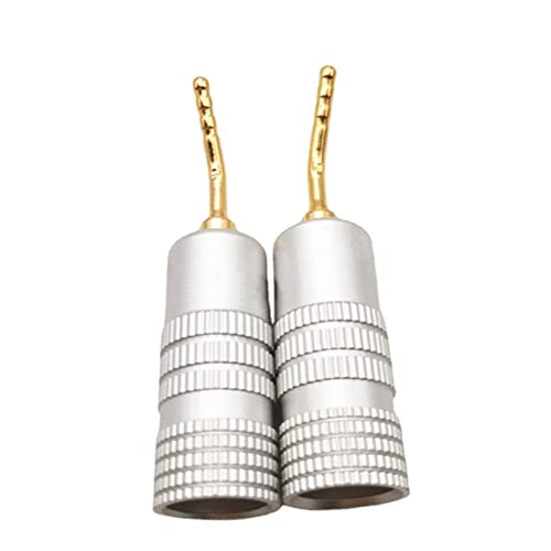 WANGCL 4 Pack Gold Plated 2mm Banana Plug Screw Type Audio Speaker Pin Plugs Cable Connector Adapter - Image 2