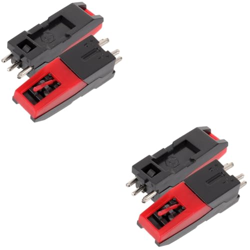 BIUDECO 4pcs Turntable Stylus for Vinyl Record Player Easy to Install Phonograph Needle and Stylus Attachment Compatible All Standard Turntables