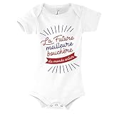 Planetee Body bébé La Future Meilleure bouchère du Monde Entier Humour Naissance Cadeau Bébé Anniversaire Noël