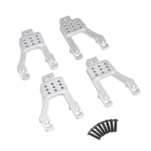 Accessoires jouets RC en métal argenté pour suspension MN128 1/12