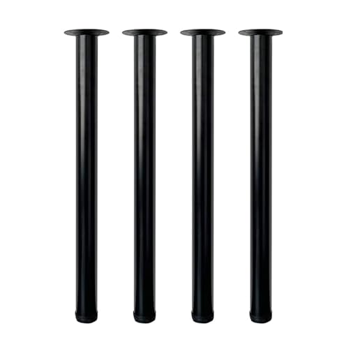Jahof Tischbeine Metall Schwarz 70 cm, Möbelfüße Höhenverstellbar für Schreibtisch, Esstisch, Ø50mm, 4 Stück