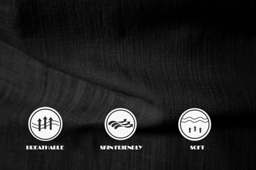 Image of Macsivo Men's Cotton Blend Solid Short Kurta with Regular Lenth Mandarin Collar Short Button Placket Rolled up and Full Sleeves Kurta for Men