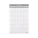 Staples 24-inch x 36-inch Monthly Dry-Erase Wall Calendar, Reversible, White/Gray, 2/Pack (ST60365-22VS)
