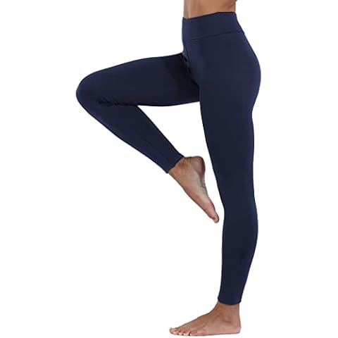 Famulily Fleece Lined Leggings Women Super Warm Thick Trousers Casual Elastic Jogging Bottoms Navy Blue S Cover