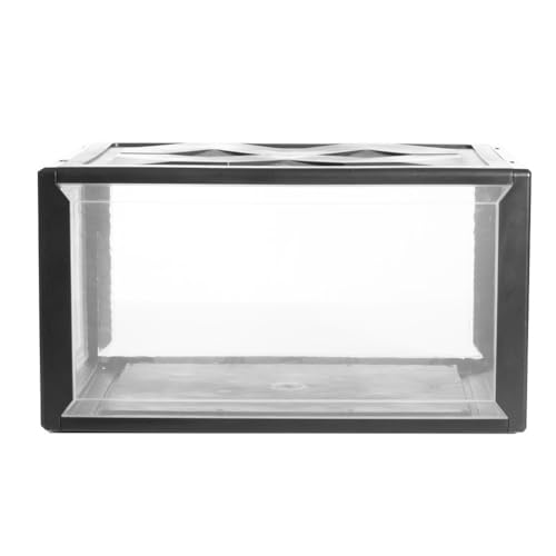 OKUMEYR Transparent Plastic Shoe Box 14.17X10.23X7.87In Stackable Basketball Shoes Container with...
