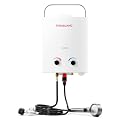 GASLAND Outdoor Propane Camping Water Heater, 1.32 GPM Portable Gas Tankless Water Heater, 5L, White, AS132
