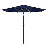 AreShark 9 FT Patio Umbrella for Outdoor, Outdoor Umbrella with Push Button Tilt and Crank, Outdoor Patio Umbrellas with 8 Sturdy Ribs for Market, Garden, Deck, Backyard, Pool (Navy)
