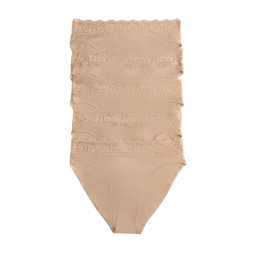 Image of Marks & Spencer Women 5 Pack Cotton Lycra High Leg & Lace Knickers