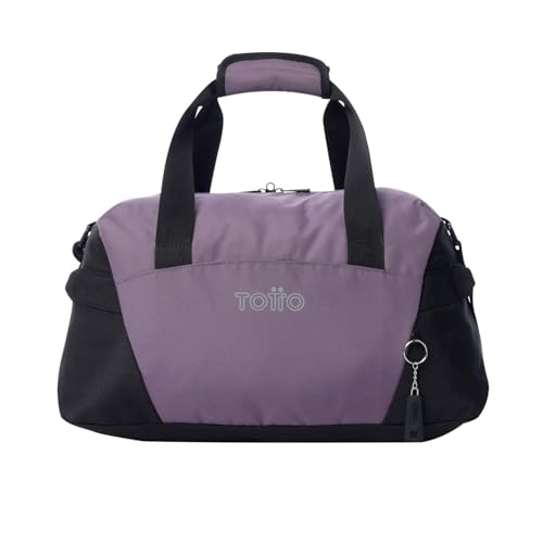 TOTTO - Bolsa de Deporte, Modelo Active Pro S, Medidas 40 x 25 x 20 cm, Capacidad 22 L, Asa de Mano, Correa Ajustable Hombro, Argollas para Candado en Cremallera Principal, Color Montana Grape Morado