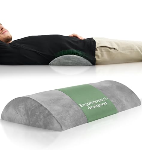 Ergonomisches Lendenwirbelkissen für Bett & Sofa - Lendenkissen zur Rückenstütze im Liegen -...