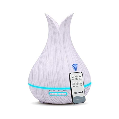 YUHUII Air humidifiers 400ml Air Humidifier with Remote Control White Wood Grain Aroma