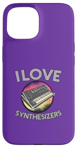 Ya en manzanajugosa.com: Carcasa para iPhone 15 Me encantan los sintetizadores - Productor Musical Divertido