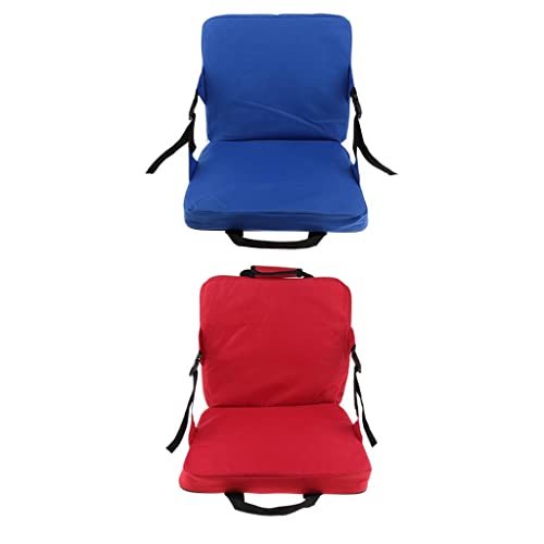 LEIPUPA 2X Portable Stadium Seat Cushion with Backs Folding Bleacher Seats Cushions