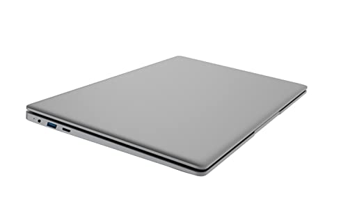 PC Portable 14" Windows 10 Intel 128Go ROM Soutien Extension SSD 1TB 6Go Ordinateur Portable léger WOZIFAN FHD 1080 2.4G+5G WiFi HDMI inclut Souris sans Fil & Autocollant AZERTY-Argent Cover