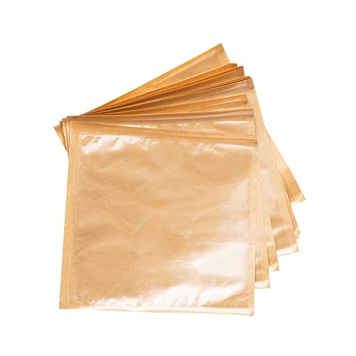 Beaupretty 100pcs Grease Resistant Kraft Paper Bags Oil Bakery Bags for Donuts Sandwiches and Breads and Moisture Barrier for Food Storage