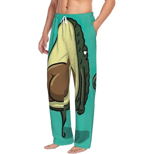 Pantalon de pyjama homme polaire imprimé avocat idéal pour cocooning