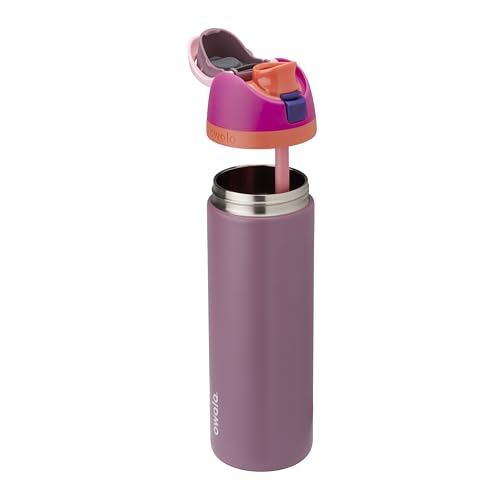 Image of Owala FreeSip Insulated Stainless Steel Water Bottle with Straw for Sports and Travel, BPA-Free Sports Water Bottle, 24 oz, Crown Jewel