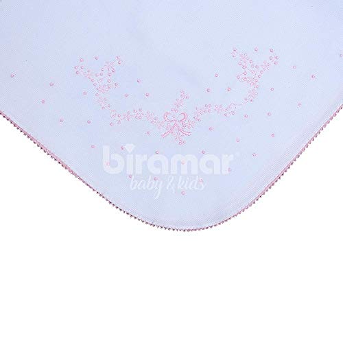 AMOTAOS Vira Manta Para Bebê Fustão Paris Rosa Biramar Baby Rosa
