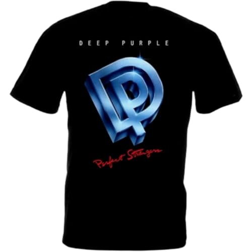 printed short sleeve tf6jres Deep Purple Perfect Strangers T-Shirt Black XXL