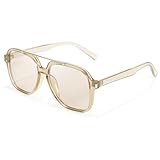 SODQW Trendy Aviator Sunglasses for Women Men UV400 Designer 70s Shades for Driving Traveling Trendy 2026 Sunglasses